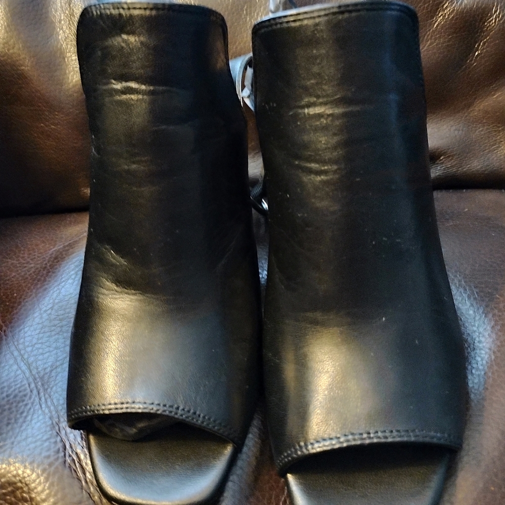 Banana Republic Peep Toe Boots in Black
